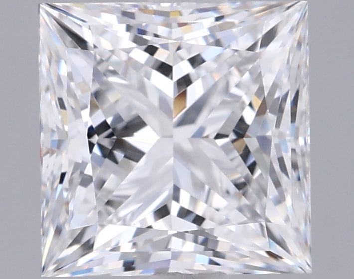 2.01 Carat Princess Shaped, Ideal Cut, D Color, VVS2 Clarity, IGI Certified Lab Grown Diamond