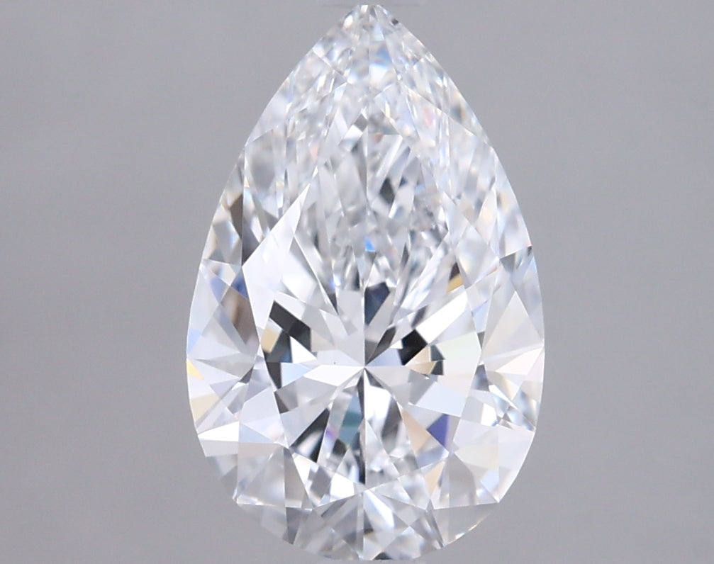 1.50 Carat Pear Shaped, Ideal Cut, E Color, VVS1 Clarity, IGI Certified Lab Grown Diamond