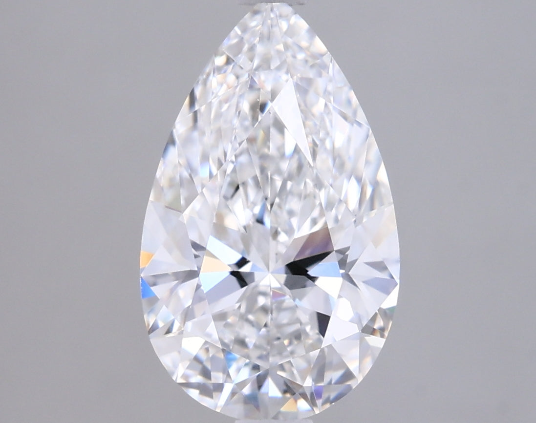1.74 Carat Pear Shaped, Excellent Cut, D Color, VS1 Clarity, IGI Certified Lab Grown Diamond