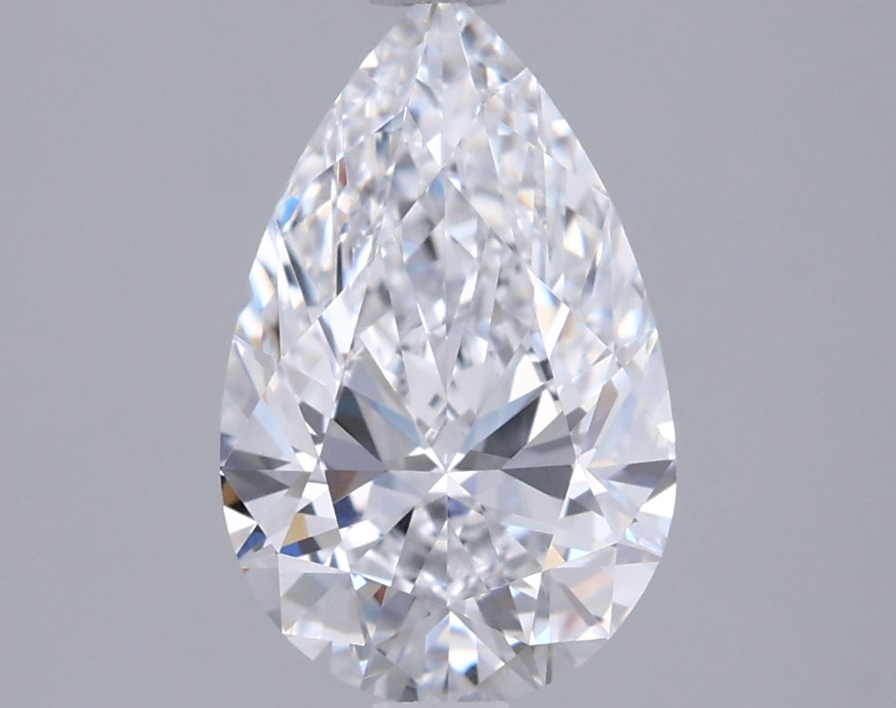 1.54 Carat Pear Shaped, Ideal Cut, D Color, VVS1 Clarity, IGI Certified Lab Grown Diamond