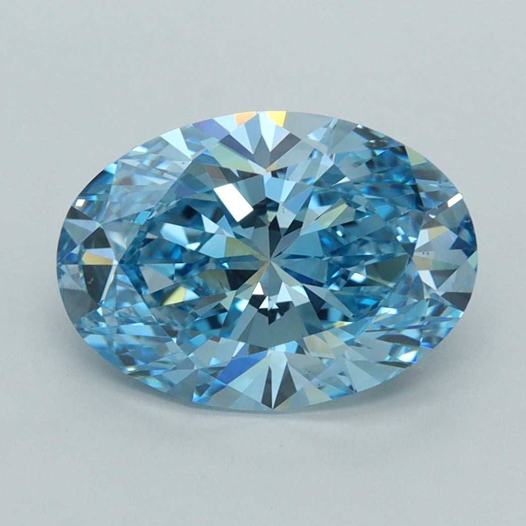 3.02 Carat Oval Shaped, Ideal Cut, VVS2 Clarity, IGI Certified Lab Grown Diamond
