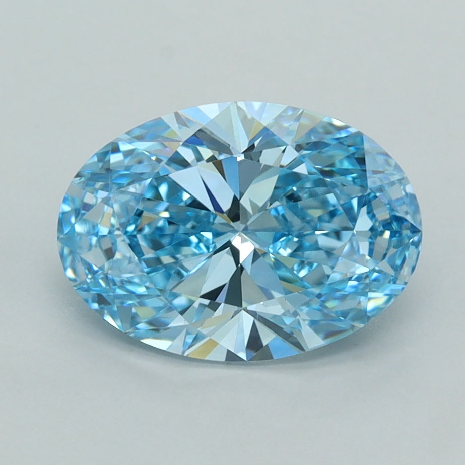 1.92 Carat Oval Shaped, Ideal Cut, VVS2 Clarity, IGI Certified Lab Grown Diamond