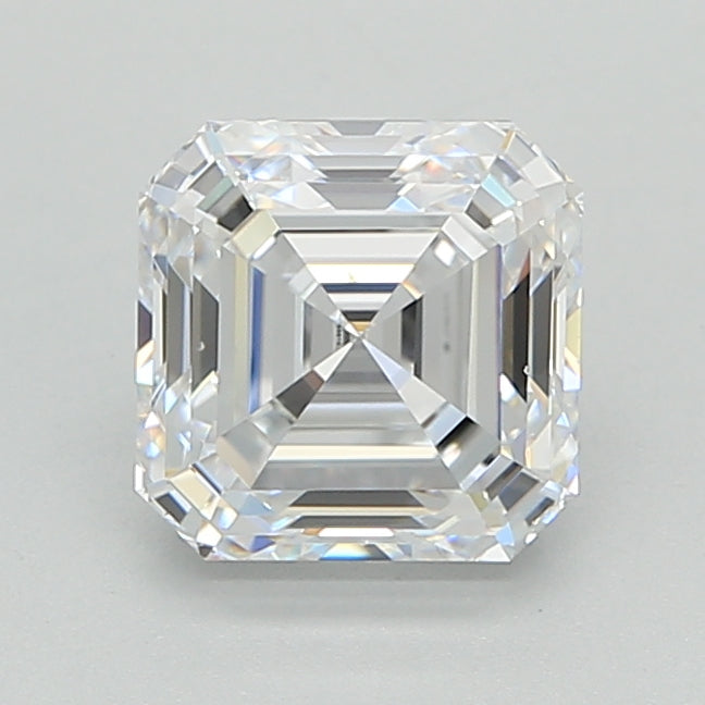 2.06 Carat Asscher Shaped, Ideal Cut, D Color, VVS1 Clarity, IGI Certified Lab Grown Diamond