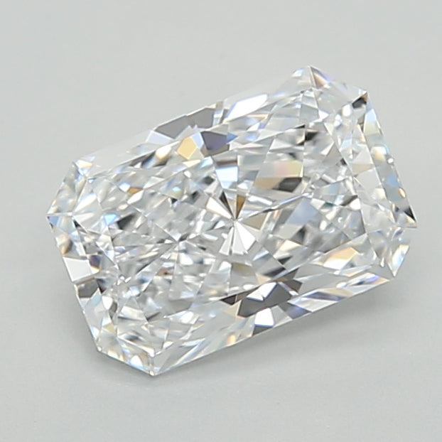 1.53 Carat Radiant Shaped, Ideal Cut, D Color, FL Clarity, IGI Certified Lab Grown Diamond