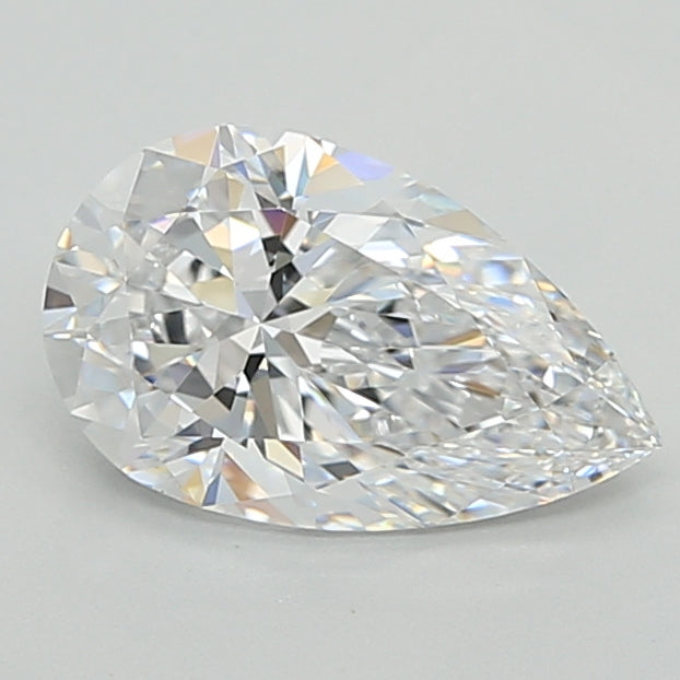 1.50 Carat Pear Shaped, Excellent Cut, D Color, FL Clarity, IGI Certified Lab Grown Diamond