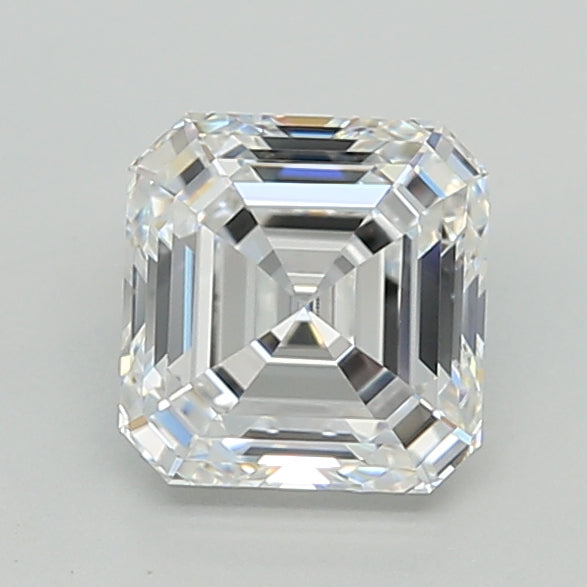 1.55 Carat Asscher Shaped, Ideal Cut, D Color, FL Clarity, IGI Certified Lab Grown Diamond