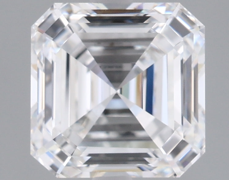 2.05 Carat Asscher Shaped, Ideal Cut, E Color, VVS1 Clarity, IGI Certified Lab Grown Diamond