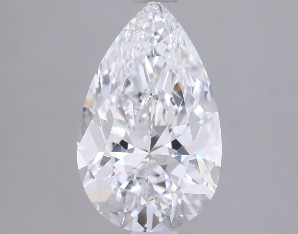 1.52 Carat Pear Shaped, Excellent Cut, D Color, VVS2 Clarity, IGI Certified Lab Grown Diamond