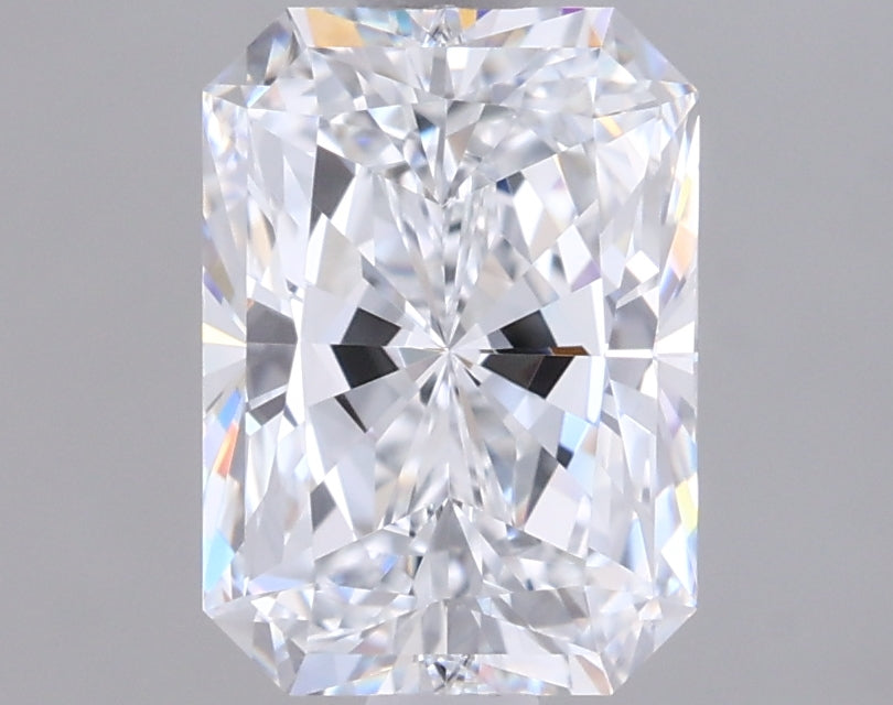 1.50 Carat Radiant Shaped, Excellent Cut, D Color, VVS2 Clarity, IGI Certified Lab Grown Diamond