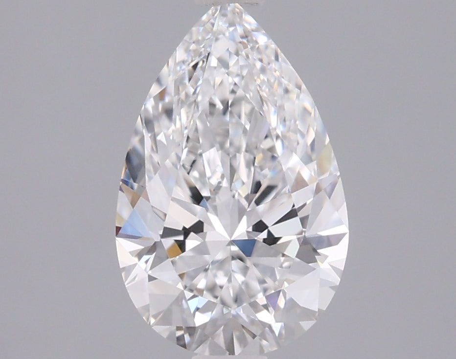 1.49 Carat Pear Shaped, Ideal Cut, D Color, IF Clarity, IGI Certified Lab Grown Diamond