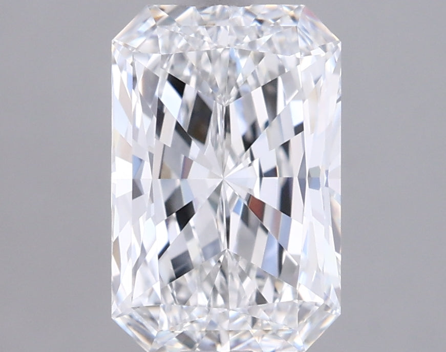 1.45 Carat Radiant Shaped, Excellent Cut, D Color, VVS2 Clarity, IGI Certified Lab Grown Diamond