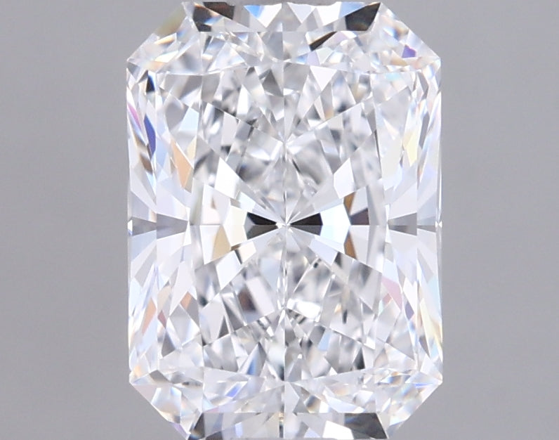 1.41 Carat Radiant Shaped, Ideal Cut, D Color, VVS2 Clarity, IGI Certified Lab Grown Diamond