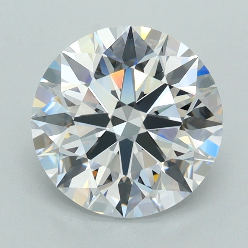 2.72 Carat Round Shaped, E Color, VVS1 Clarity, GCAL Certified Lab Grown Diamond