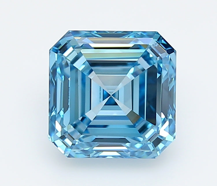 2.55 Carat Asscher Shaped, Excellent Cut, VVS1 Clarity, IGI Certified Lab Grown Diamond