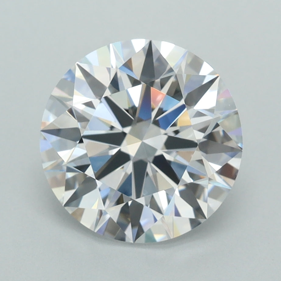 2.86 Carat Round Shaped, D Color, VVS1 Clarity, GCAL Certified Lab Grown Diamond