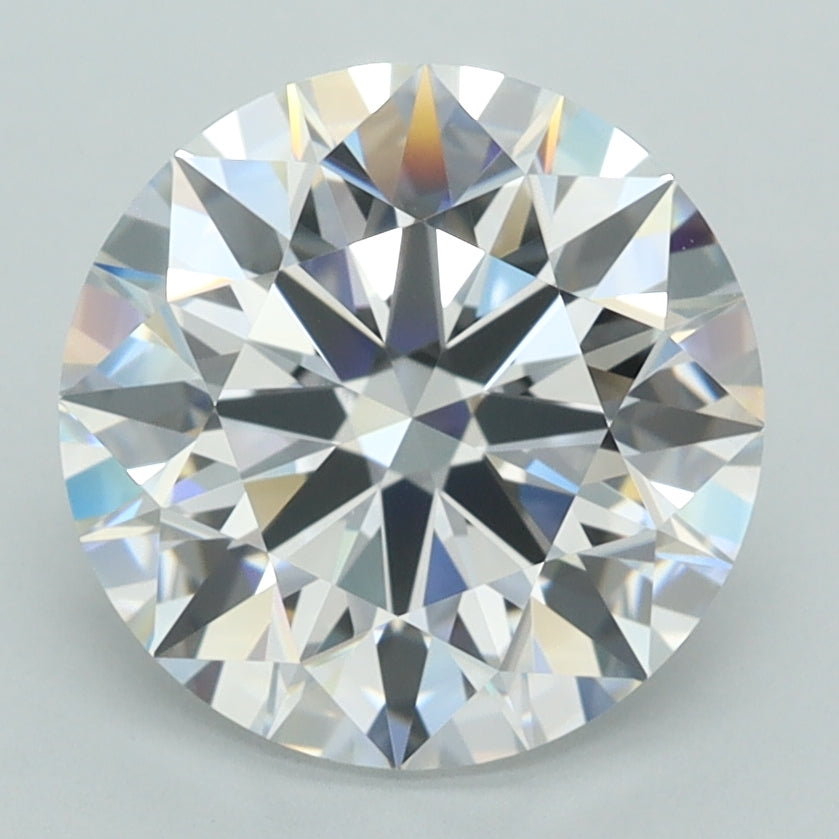3.42 Carat Round Shaped, E Color, VVS1 Clarity, GCAL Certified Lab Grown Diamond