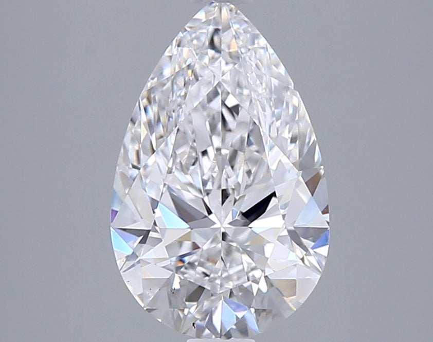 2.05 Carat Pear Shaped, Ideal Cut, D Color, VVS1 Clarity, IGI Certified Lab Grown Diamond