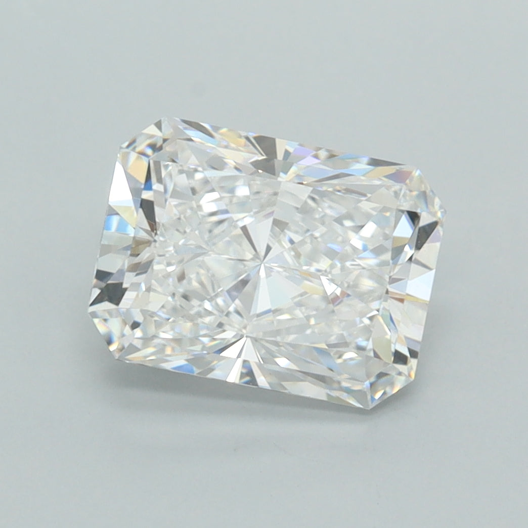 2.51 Carat Radiant Shaped, Ideal Cut, D Color, VVS1 Clarity, IGI Certified Lab Grown Diamond