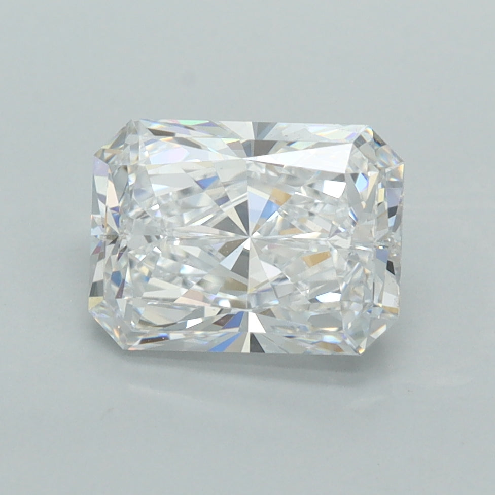 2.05 Carat Radiant Shaped, Ideal Cut, D Color, VVS1 Clarity, IGI Certified Lab Grown Diamond