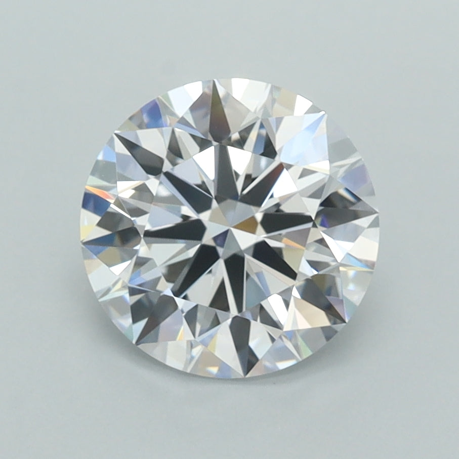 2.01 Carat Round Shaped, E Color, VVS1 Clarity, GCAL Certified Lab Grown Diamond