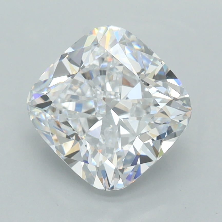 2.52 Carat Cushion Shaped, Ideal Cut, D Color, VVS1 Clarity, IGI Certified Lab Grown Diamond