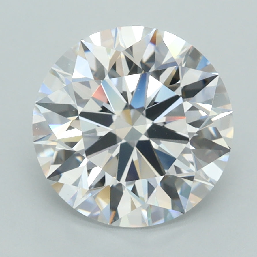 3.33 Carat Round Shaped, D Color, VVS1 Clarity, GCAL Certified Lab Grown Diamond