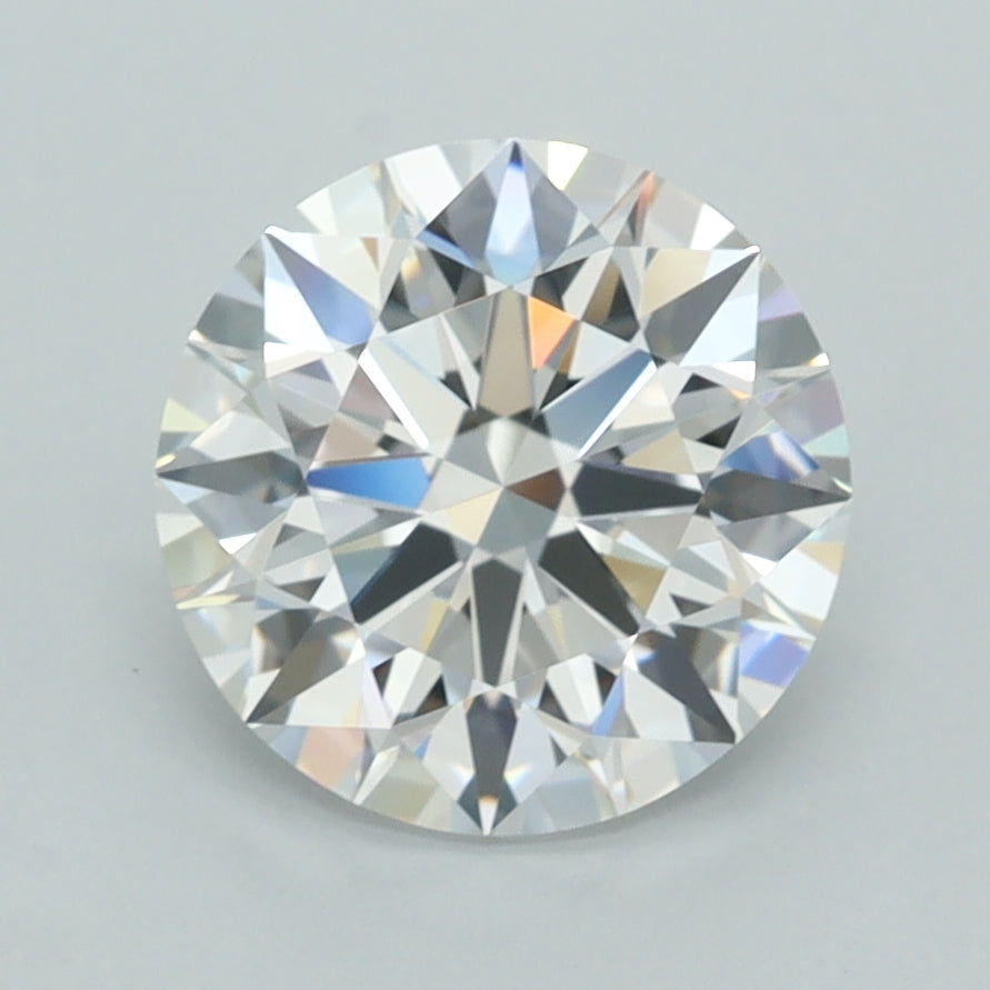 2.41 Carat Round Shaped, D Color, VVS2 Clarity, GCAL Certified Lab Grown Diamond