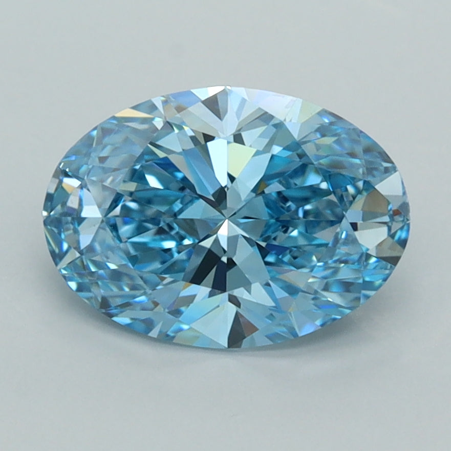 2.01 Carat Oval Shaped, Ideal Cut, VVS2 Clarity, IGI Certified Lab Grown Diamond