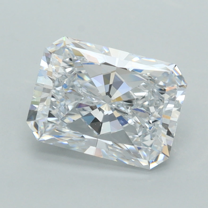2.02 Carat Radiant Shaped, Ideal Cut, D Color, VVS1 Clarity, IGI Certified Lab Grown Diamond