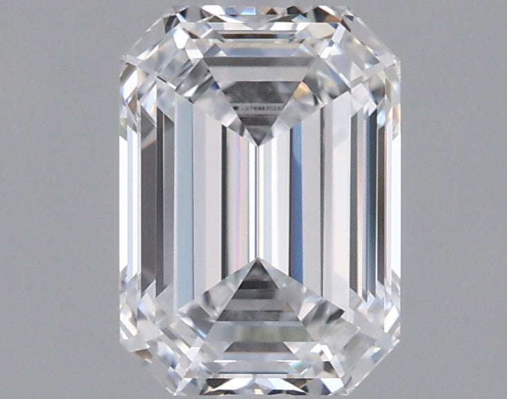 1.55 Carat Emerald Shaped, Ideal Cut, D Color, VVS1 Clarity, IGI Certified Lab Grown Diamond