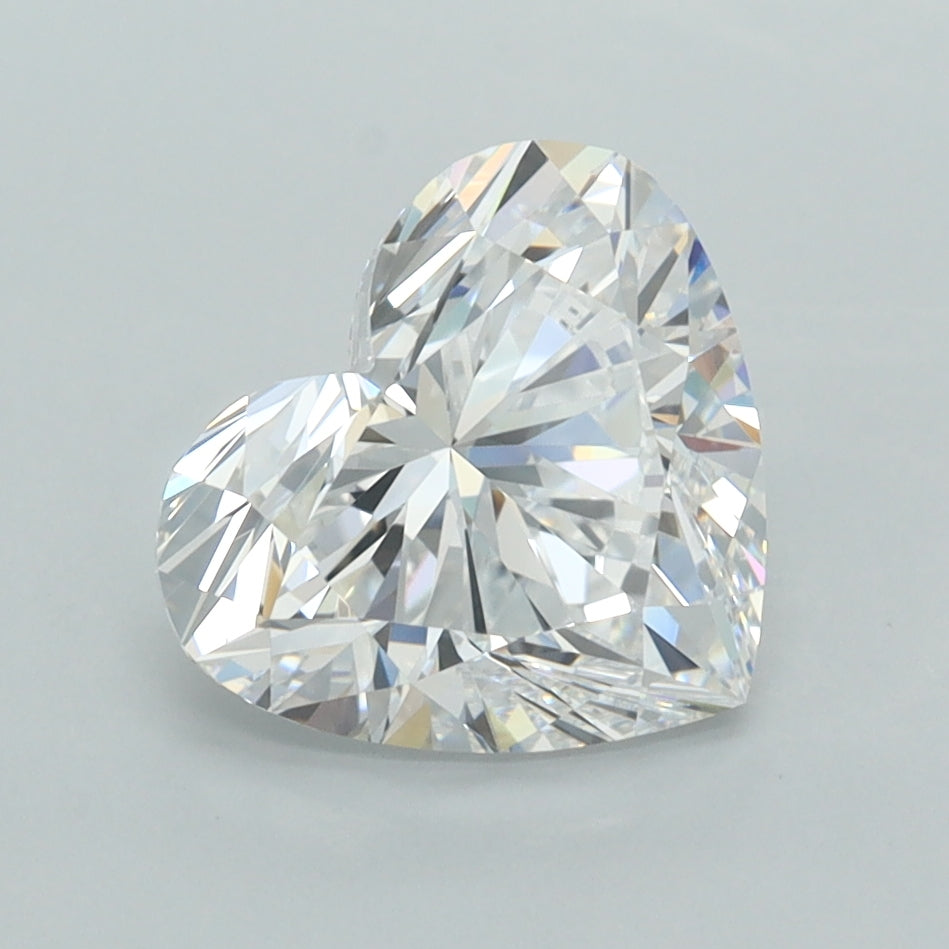 2.31 Carat Heart Shaped, Ideal Cut, D Color, VVS1 Clarity, IGI Certified Lab Grown Diamond