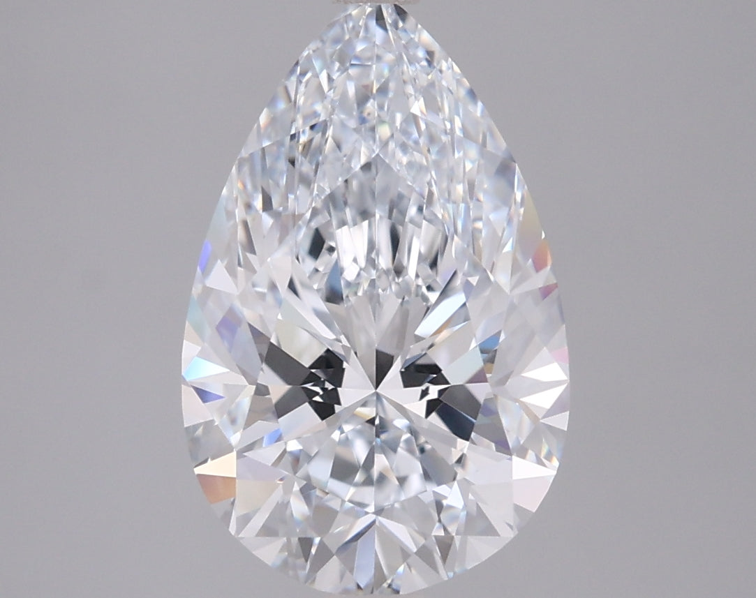 3.53 Carat Pear Shaped, Excellent Cut, G Color, VVS2 Clarity, IGI Certified Lab Grown Diamond
