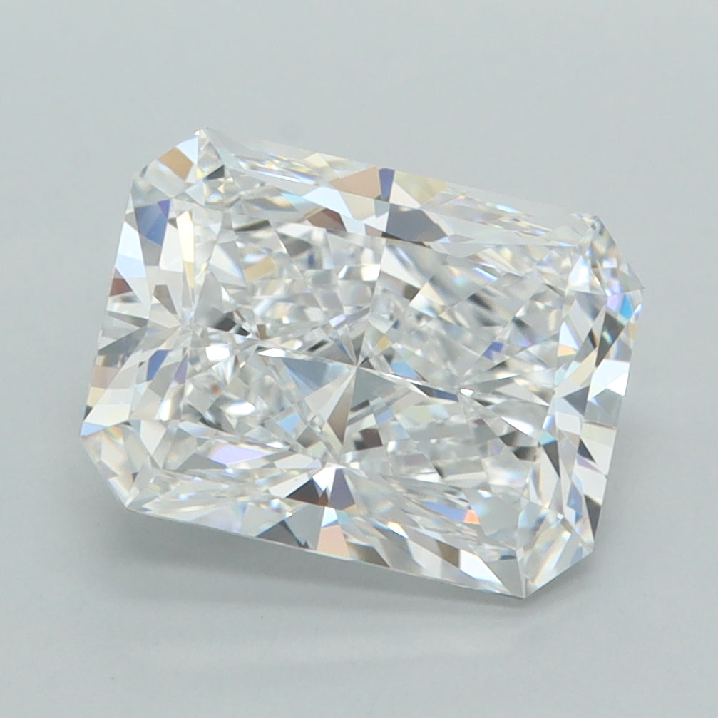 3.52 Carat Radiant Shaped, Ideal Cut, D Color, VVS1 Clarity, IGI Certified Lab Grown Diamond