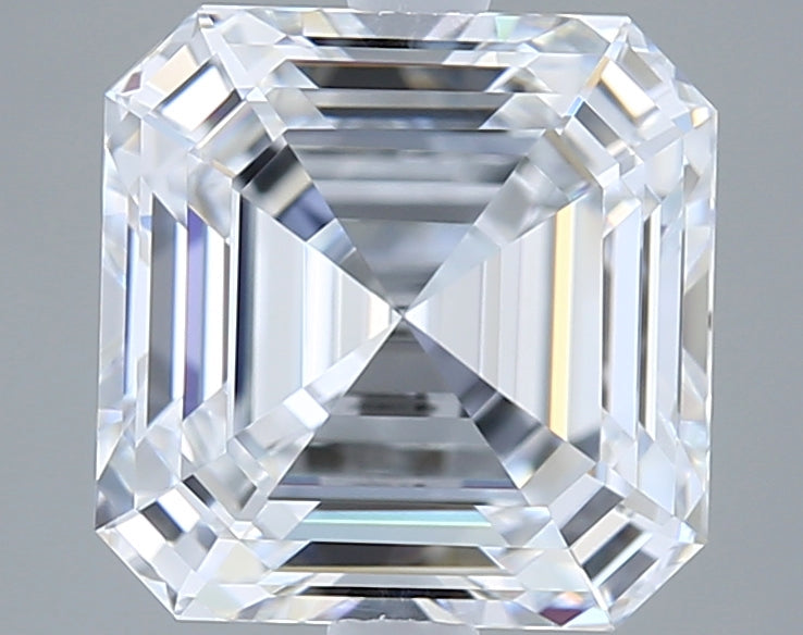3.07 Carat Asscher Shaped, Ideal Cut, E Color, VVS1 Clarity, IGI Certified Lab Grown Diamond