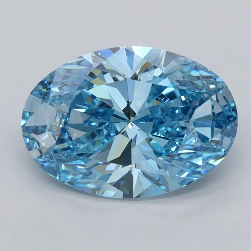 2.01 Carat Oval Shaped, Ideal Cut, VS1 Clarity, IGI Certified Lab Grown Diamond