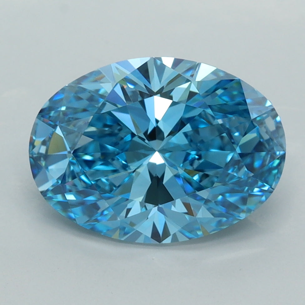 3.02 Carat Oval Shaped, Ideal Cut, VVS2 Clarity, IGI Certified Lab Grown Diamond