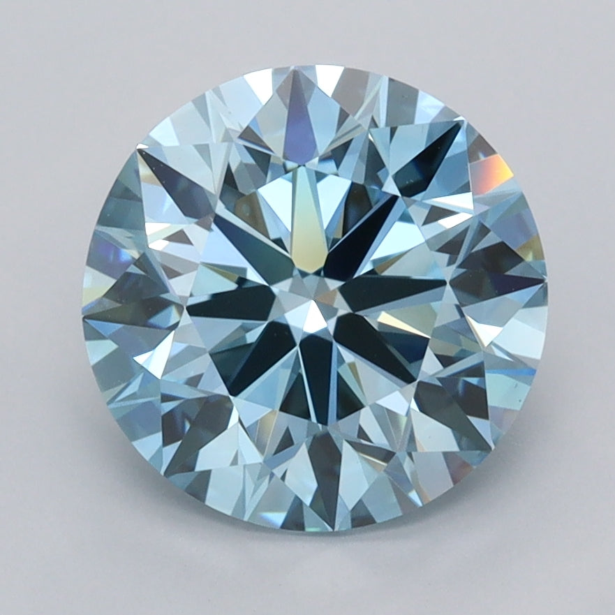 3.01 Carat Round Shaped, Ideal Cut, VS1 Clarity, IGI Certified Lab Grown Diamond