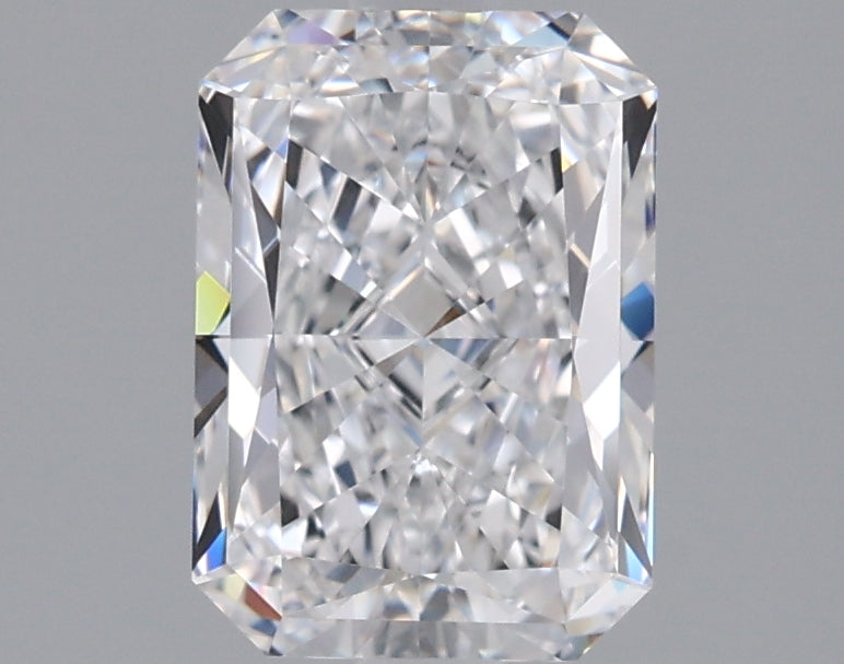 1.53 Carat Radiant Shaped, Ideal Cut, D Color, VVS2 Clarity, IGI Certified Lab Grown Diamond