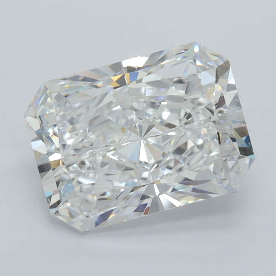 2.53 Carat Radiant Shaped, Ideal Cut, D Color, VVS1 Clarity, IGI Certified Lab Grown Diamond