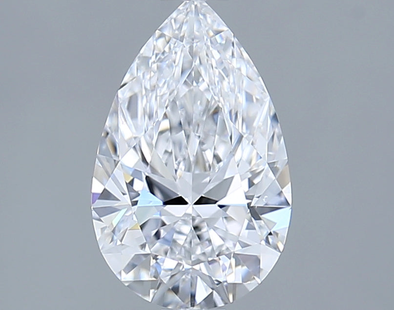 1.45 Carat Pear Shaped, Ideal Cut, D Color, VS1 Clarity, IGI Certified Lab Grown Diamond