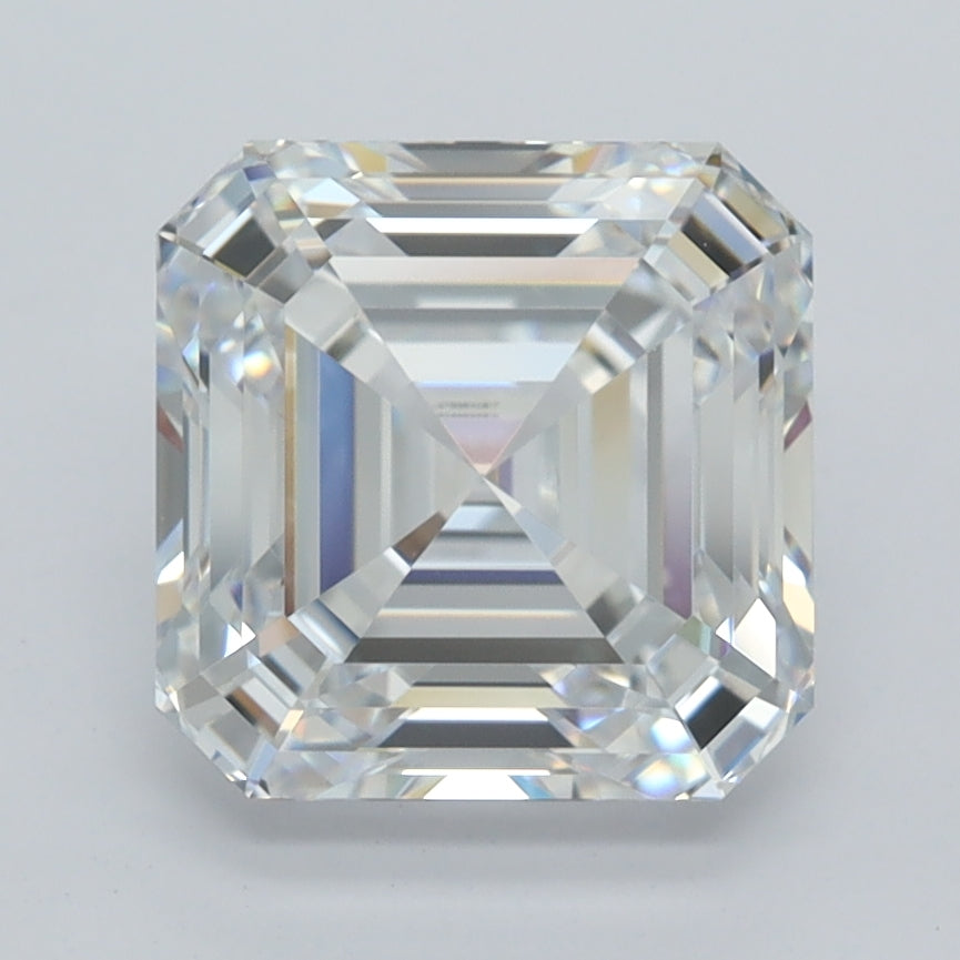 3.08 Carat Asscher Shaped, Ideal Cut, D Color, VVS1 Clarity, IGI Certified Lab Grown Diamond