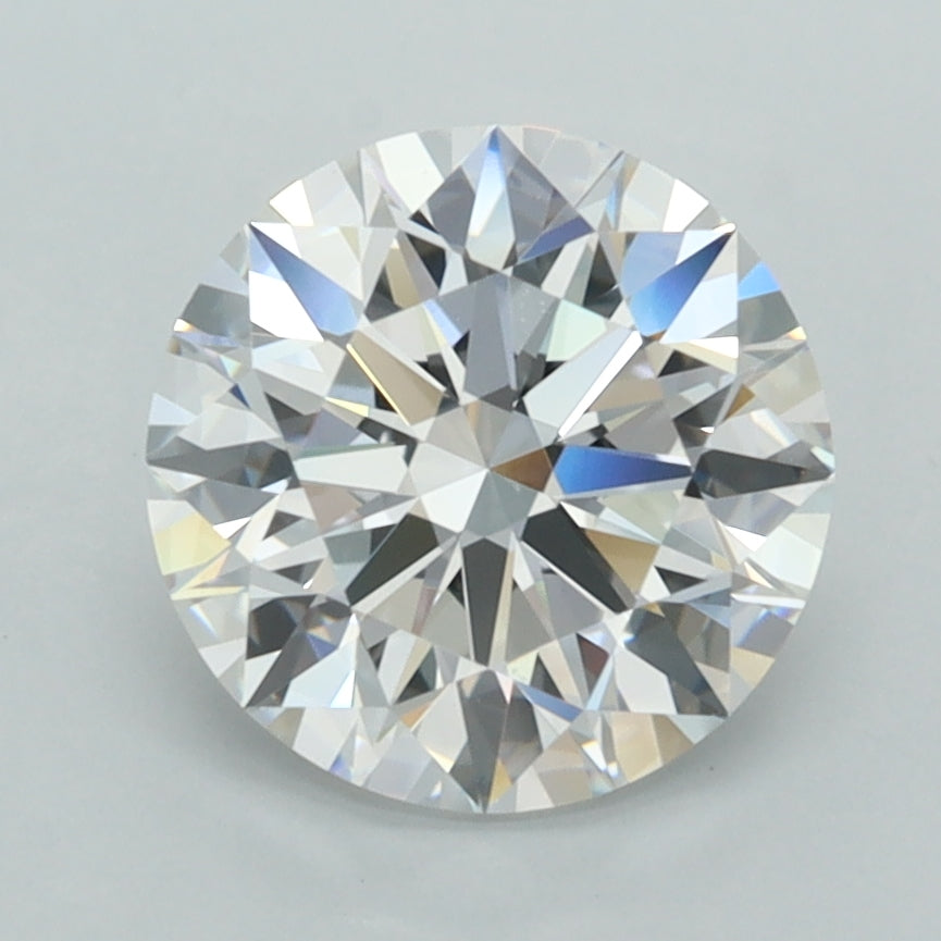 2.50 Carat Round Shaped, D Color, VS1 Clarity, GCAL Certified Lab Grown Diamond