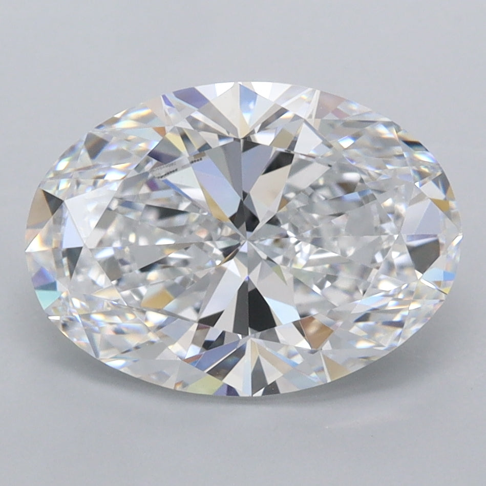 3.12 Carat Oval Shaped, Ideal Cut, D Color, FL Clarity, IGI Certified Lab Grown Diamond