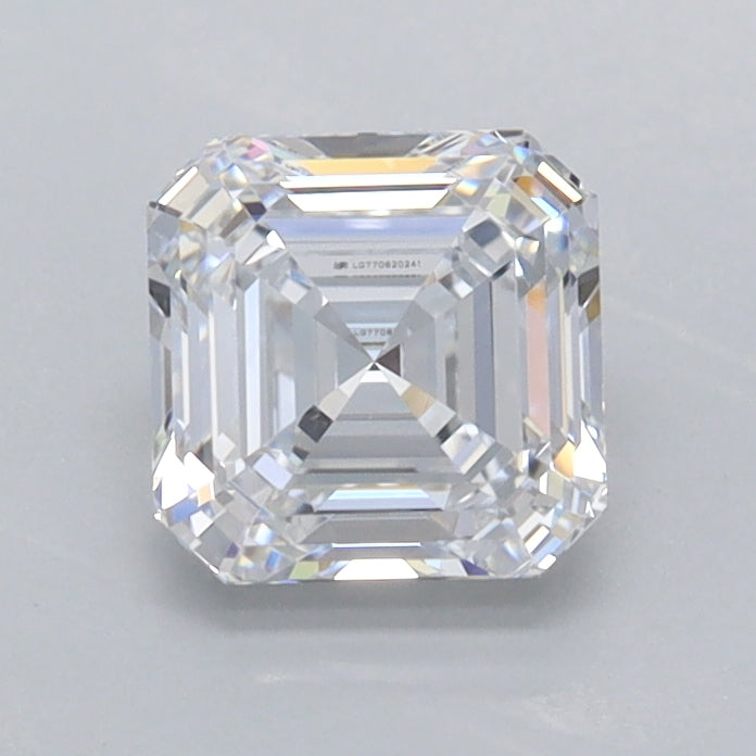 1.06 Carat Asscher Shaped, Ideal Cut, D Color, VVS1 Clarity, IGI Certified Lab Grown Diamond