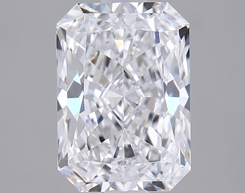 1.58 Carat Radiant Shaped, Ideal Cut, D Color, VVS1 Clarity, IGI Certified Lab Grown Diamond