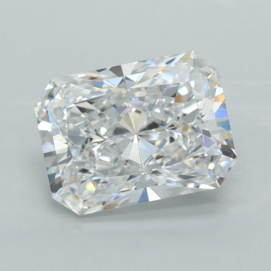 2.05 Carat Radiant Shaped, Excellent Cut, D Color, VVS1 Clarity, IGI Certified Lab Grown Diamond