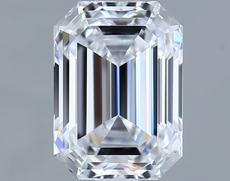 1.52 Carat Emerald Shaped, Ideal Cut, D Color, VVS1 Clarity, IGI Certified Lab Grown Diamond