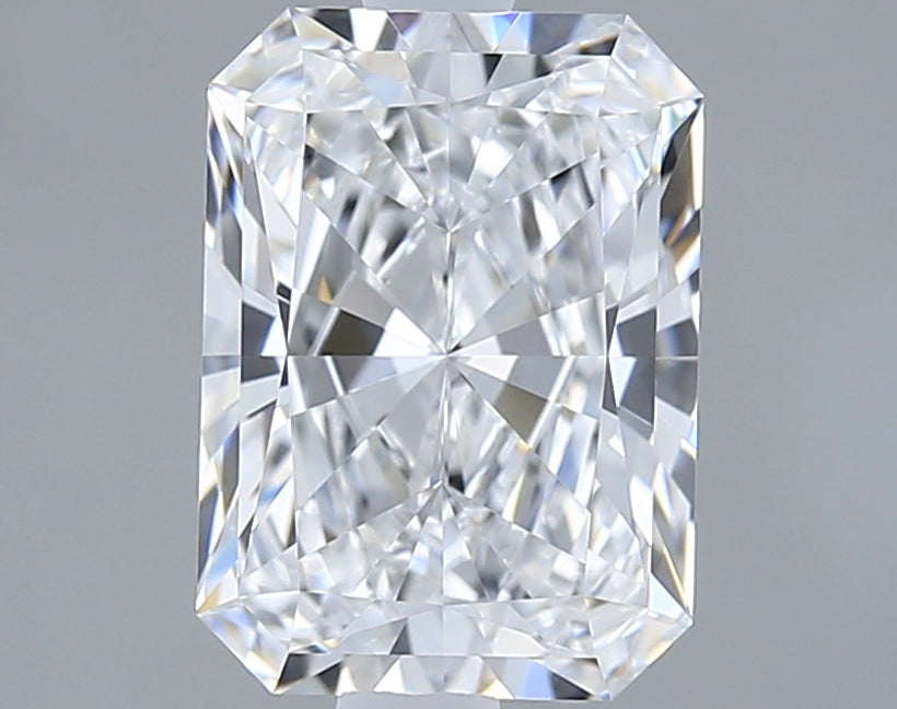 1.89 Carat Radiant Shaped, Ideal Cut, D Color, FL Clarity, IGI Certified Lab Grown Diamond