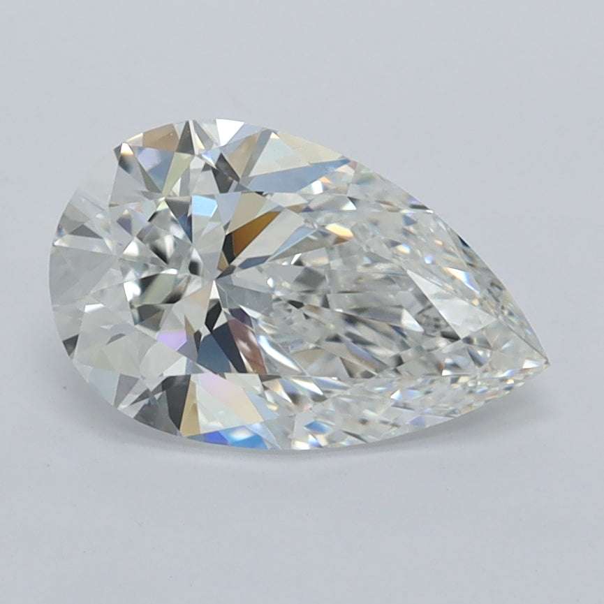 1.41 Carat Pear Shaped, Ideal Cut, E Color, FL Clarity, IGI Certified Lab Grown Diamond