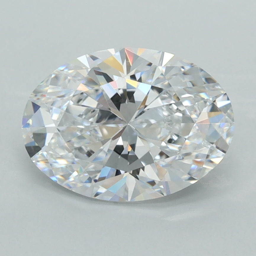 2.04 Carat Oval Shaped, Ideal Cut, D Color, VVS1 Clarity, IGI Certified Lab Grown Diamond